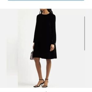 Eileen Fisher Classic Black Long Sleeve Dress